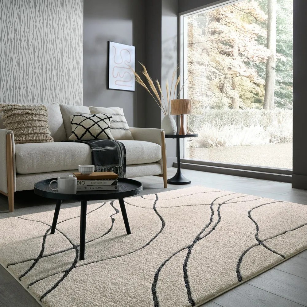 Кремав килим 160x230 cm Flow – Flair Rugs