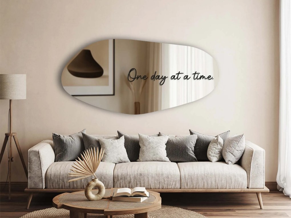 Стикер за огледало S24 – One day at time. 89x18