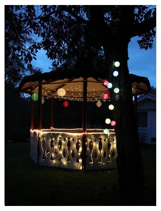 Бял външен слънчев LED фенер , ø 20 cm - Star Trading