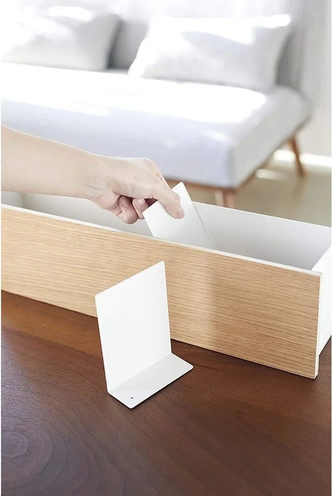 Бял/в естествен цвят метален органайзер за канцеларски материали Rin – YAMAZAKI