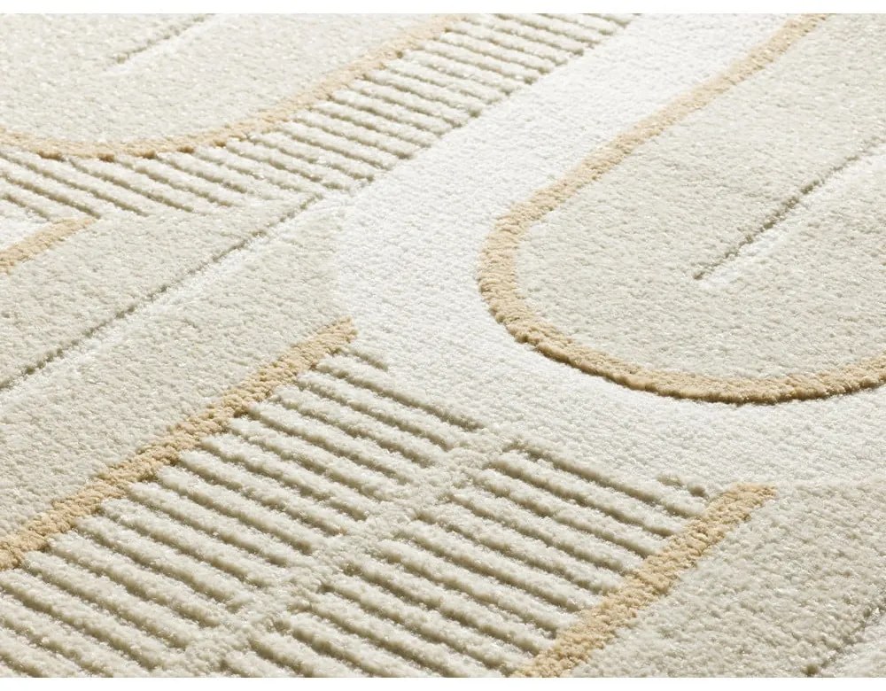 Кремав килим 133x190 cm Flora – Universal