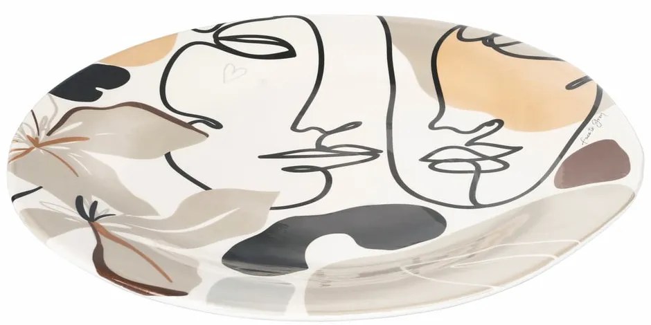 Керамична чиния за сервиране, ø 39 cm Face to Grey - VDE Tivoli 1996