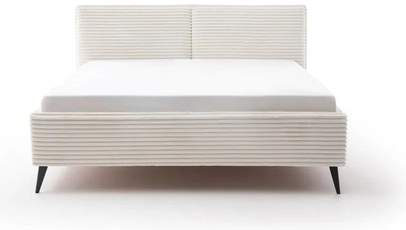 Бежово двойно легло 180x200 cm тапицирано без ламелно дъно Matera – Meise Möbel