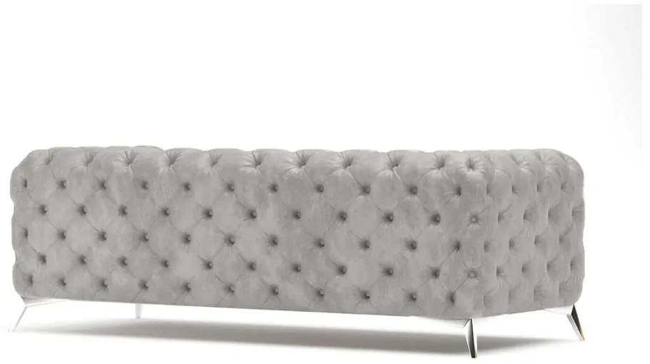 Светлосив кадифен диван 225 cm Chelsea – Ropez