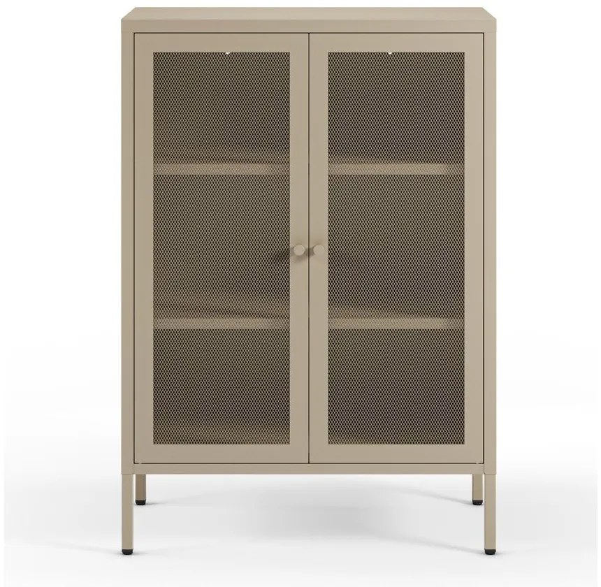 Кремаво метално шкафче 70x100x40 cm Fayna – Marckeric