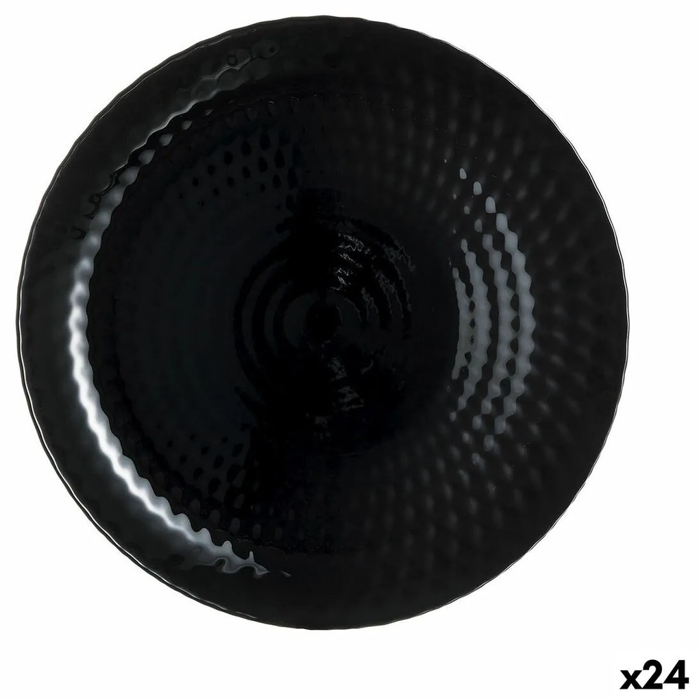 Lame plaat Luminarc Pampille Черен Cтъкло (25 cm) (24 броя)