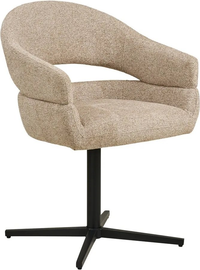 Бежов тапициран трапезен стол с подлакътници Dover – House Nordic