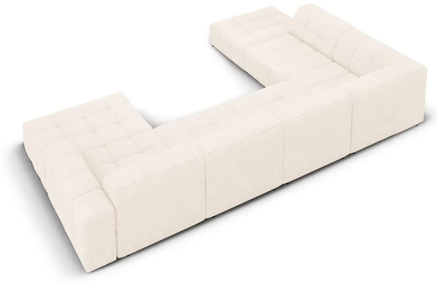 Кремав ъглов диван (ляв ъгъл/"U") Chicago - Cosmopolitan Design