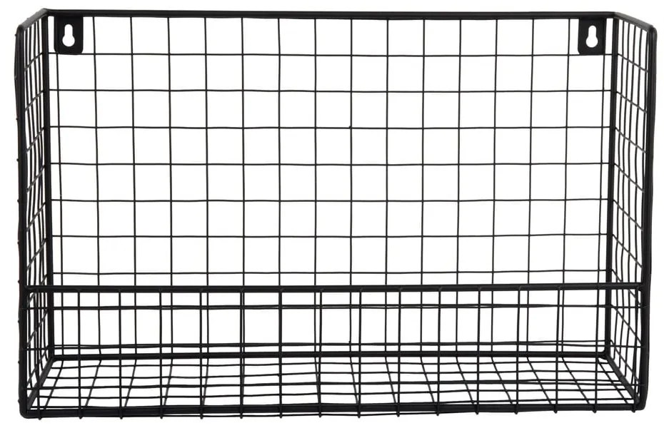 Черен стоманен стенен рафт 40 cm Reja – PT LIVING