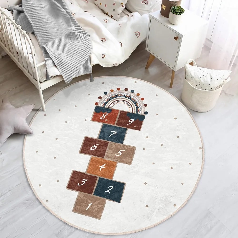 Кремав детски килим ø 100 cm Comfort - Mila Home