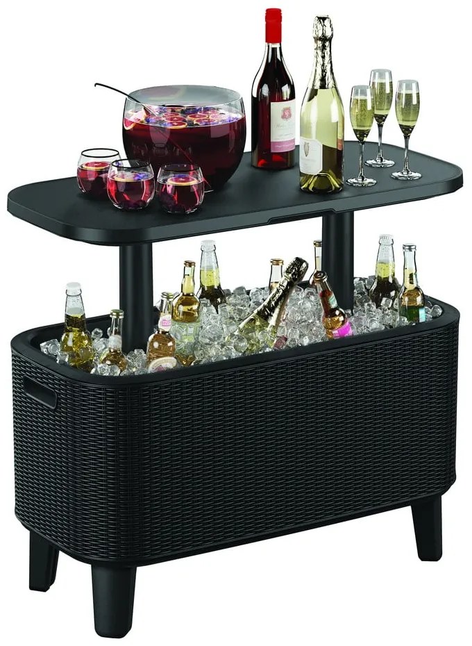 Пластмасова градинска маса с тавичка за лед 83.5x40 cm Bevy – Keter