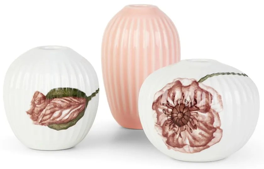Комплект от 3 миниатюрни порцеланови вази Poppy Hammershøi - Kähler Design