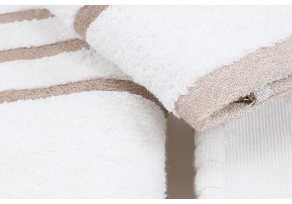 Бели памучни кърпи и хавлии за баня в комплект от 4 броя Linda - Foutastic