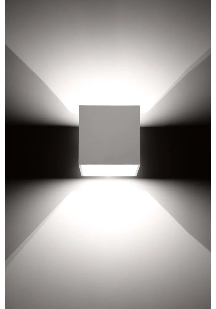 Бяла стенна лампа Geo - Sollux