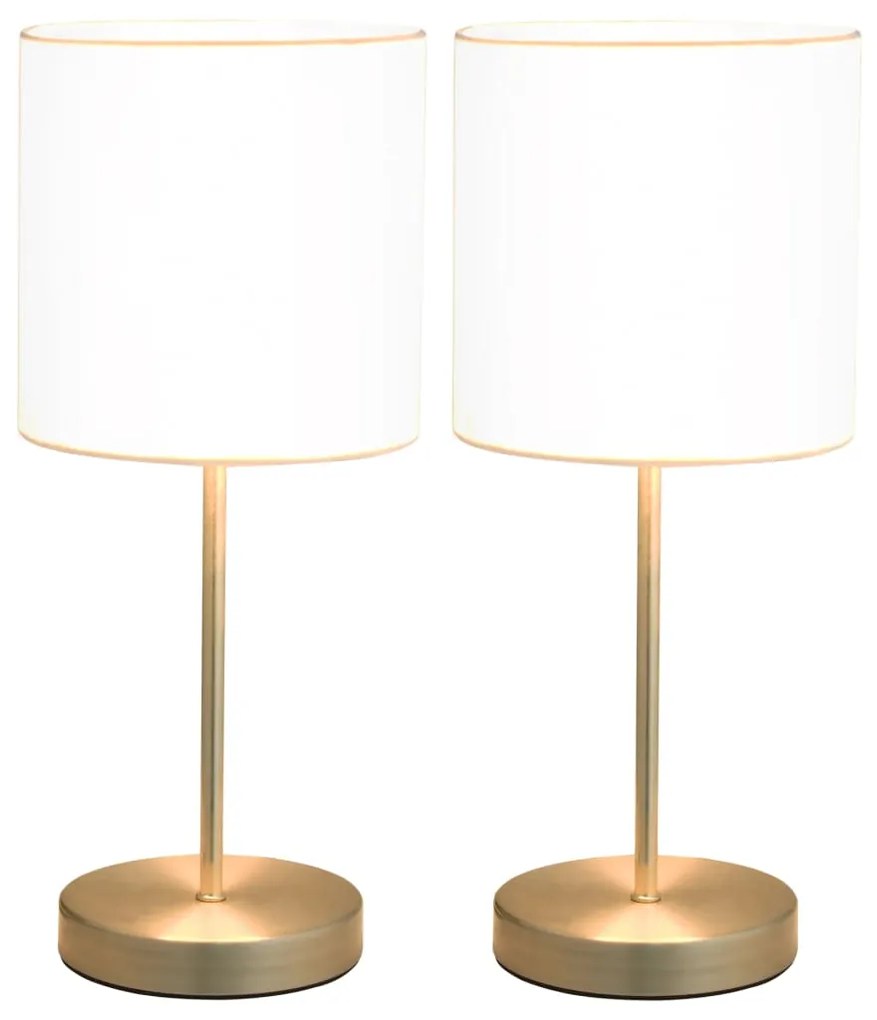 Настолни лампи Robert, 2 бр, сензорен бутон, бели, E14