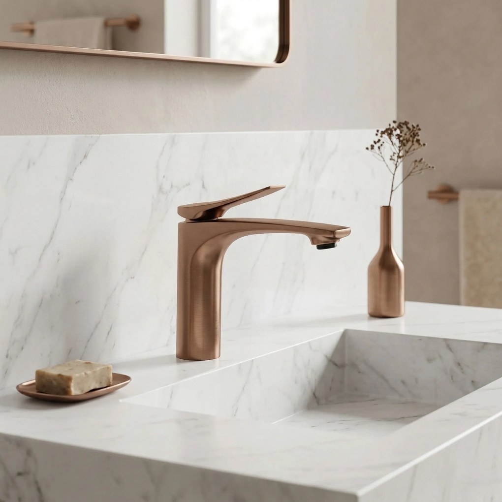 Смесител за мивка PREMIUM REA Vision Copper Brush Low