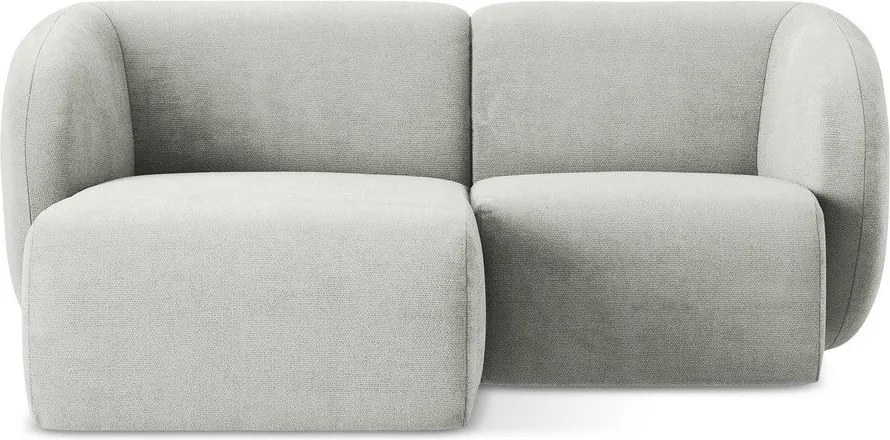 Светлосив шенилов ъглов диван (ляв ъгъл) Lani – Makamii