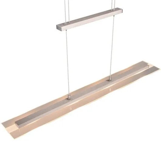 Сиво LED висящо осветително тяло със стъклен абажур Milos - Trio