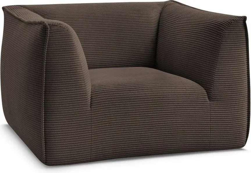 Кафяво кресло от рипсено кадифе Giorgia – Bobochic Paris