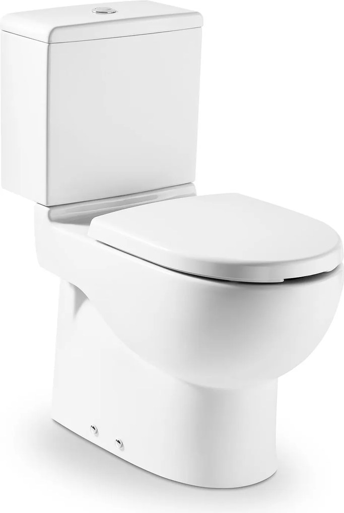 Тоалетна чиния за моноблок, Roca, A34224H000, двойно оттичане, 38.5x75x83см