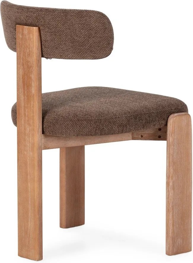 Кафяви тапицирани трапезни столове в комплект 2 бр. Nadia – MOME