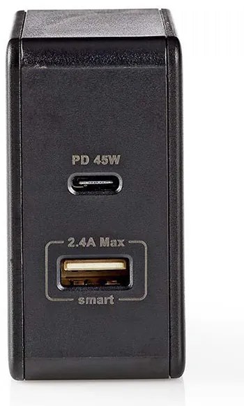 Универсално зарядно устройство Nedis с 2 изхода USB-A & USB-C, 3.0A