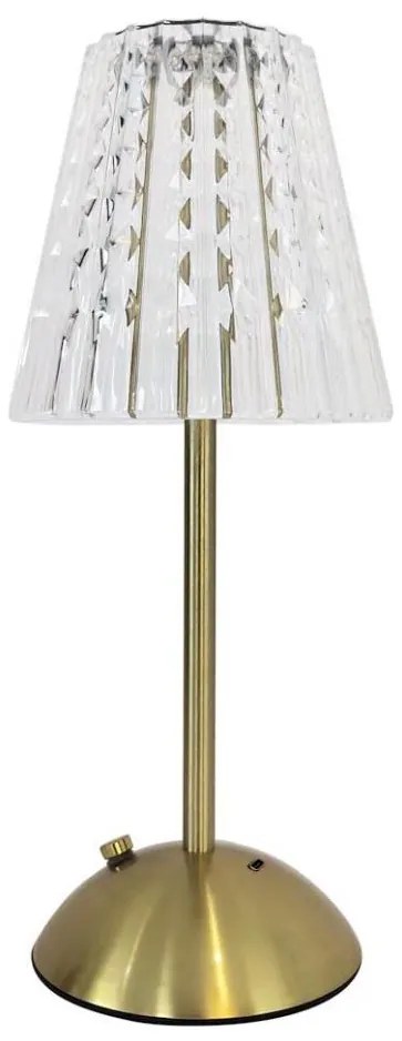 LED регулируема докосваема настолна лампа ELBA LED/1,6W/800 mAh златна/прозрачна