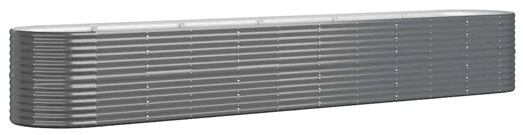 318971 vidaXL Градинска повдигната леха поцинкована стомана антрацит