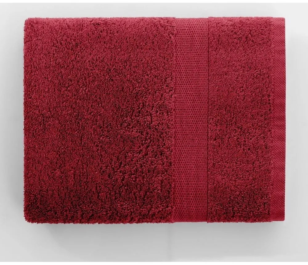 Червени памучни хавлии и кърпи за баня в комплект от 4 бр. от тери Marina – DecoKing