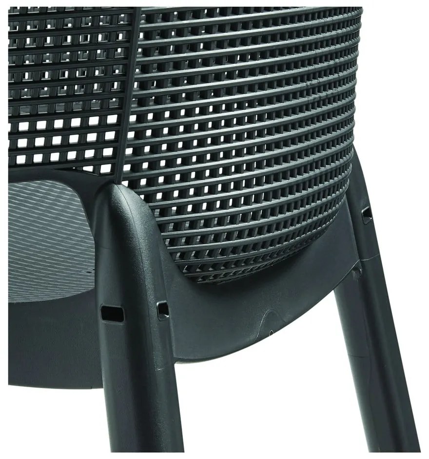 Тъмносив пластмасов градински стол Elisa – Keter