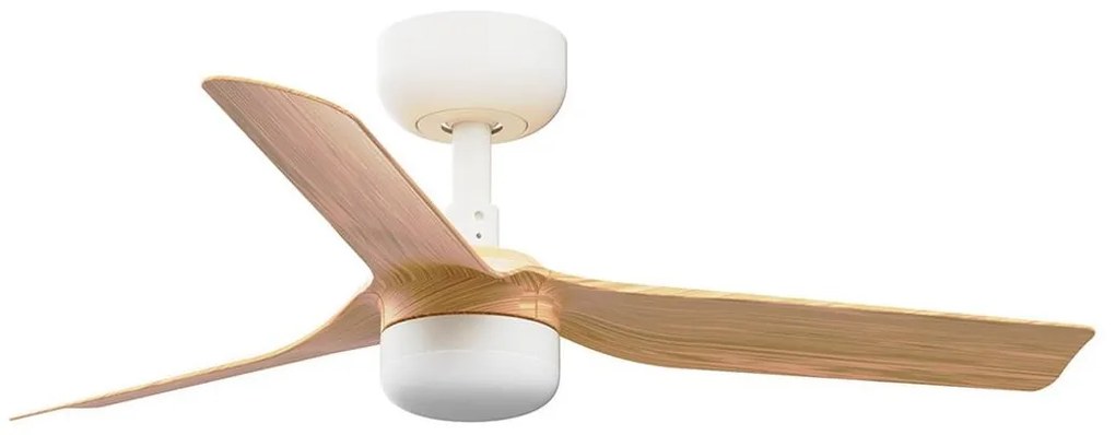 FARO 33821WT-1TW-LED Димируем вентилатор MINI PUNT S 10W/230V кафяв/бял Ø 90 см WT + д.у.