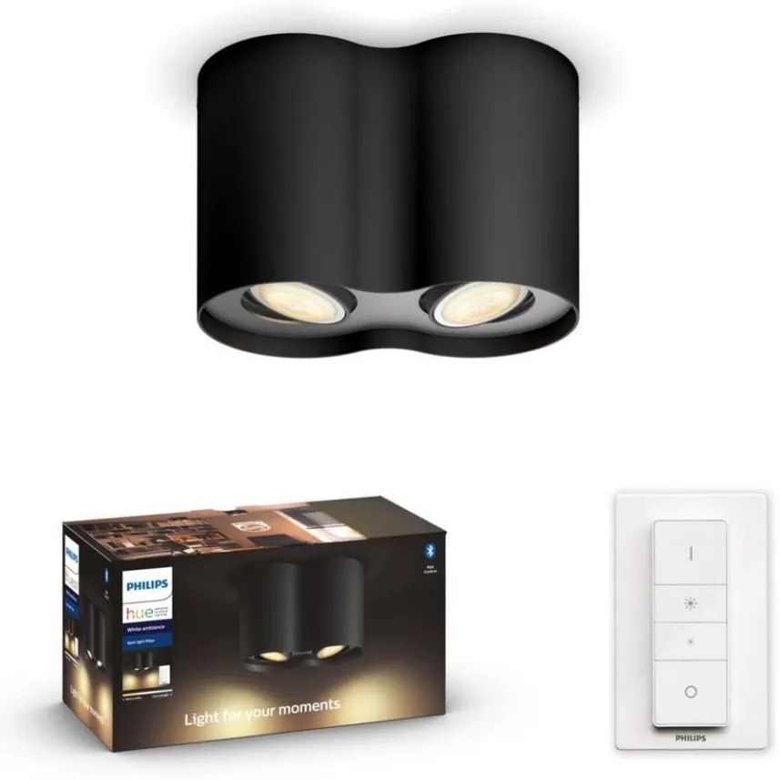 Philips 56332/30/P6 - LED регулируемо осветително тяло Hue PILLAR 2xGU10/5W/230V