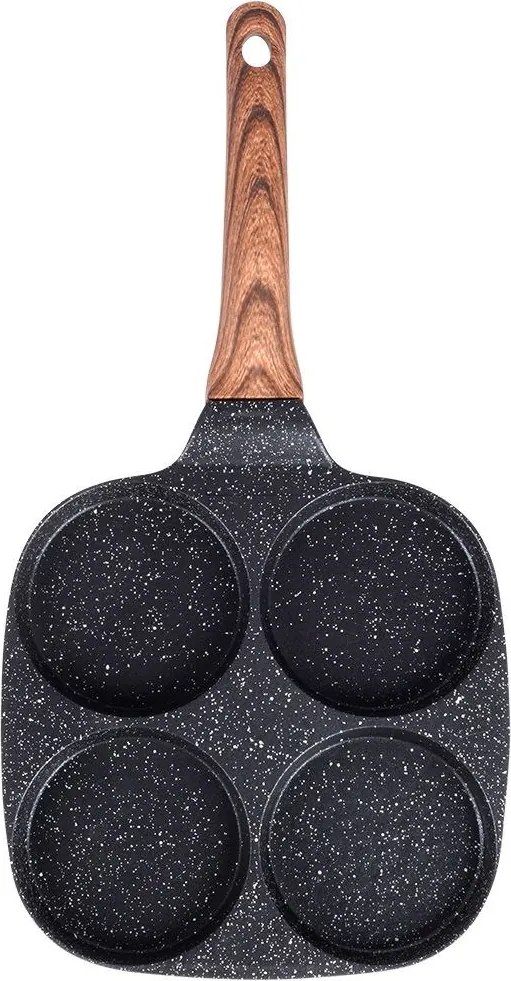 Тиган с 4 отделения за омлет, яйца на очи, палачинки и др. Незалепващо покритие, 19x19см