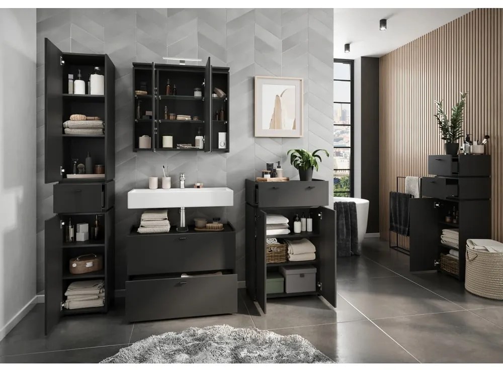 Висок шкаф за баня в антрацит 34x189 cm Modesto - Germania