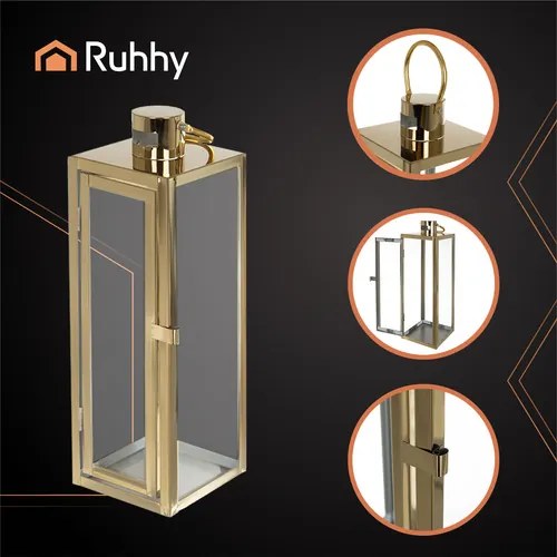 Златни декоративни фенери Ruhhy 26476 комплект 3 броя