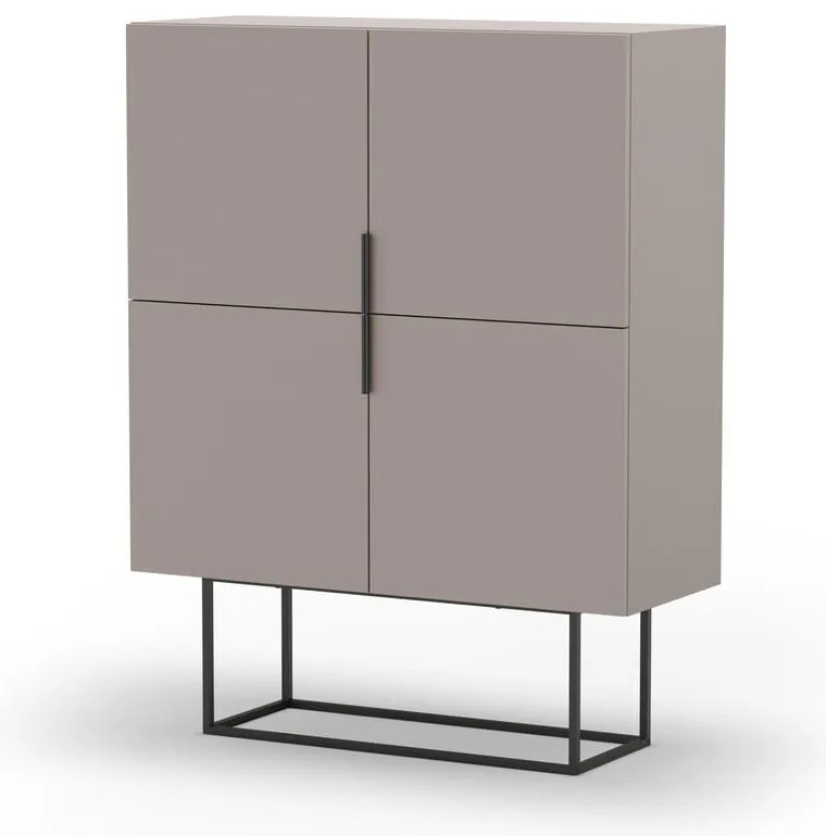 Сиво-бежово шкафче 100x130 cm Titan – Marckeric
