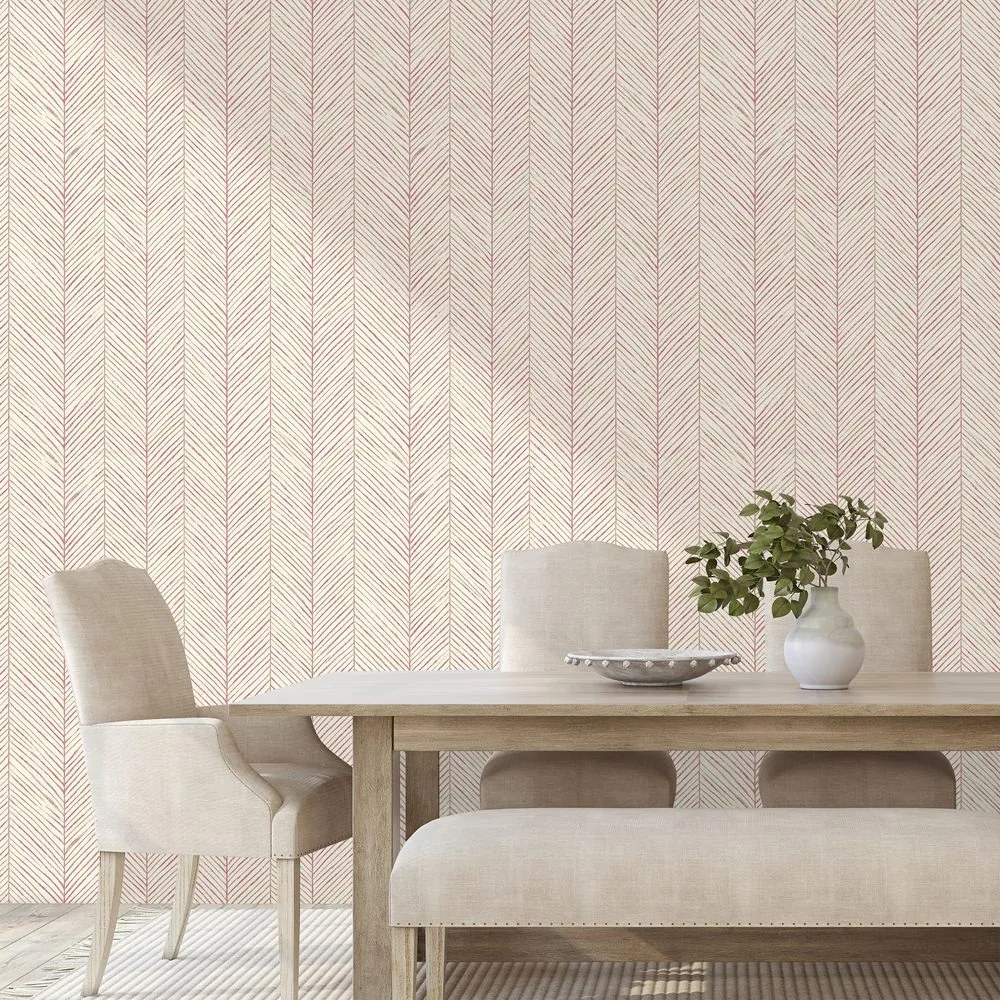 Самозалепващ фототапет – Нежен розов шеврон мотив