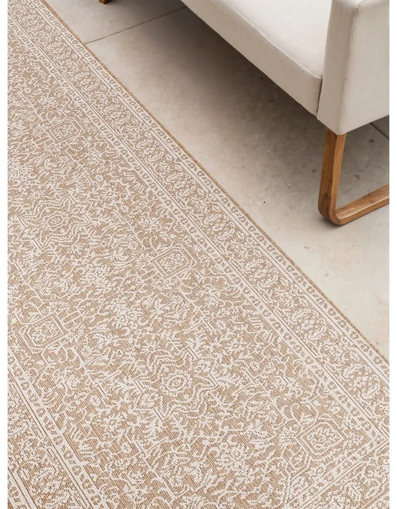Пътека за открито и закрито в цвят слонова кост и бежово 80x250 cm Duet Kona – NORTHRUGS