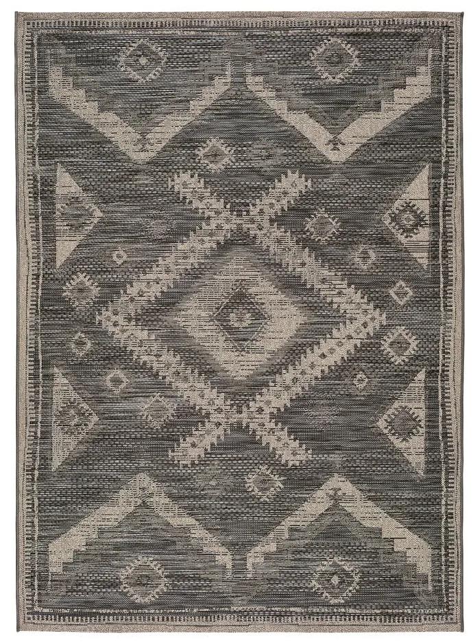 Сив килим за открито Ethnic, 80 x 150 cm Devi - Universal