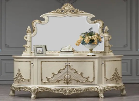 Бюфет с огледало 8281 кафяв