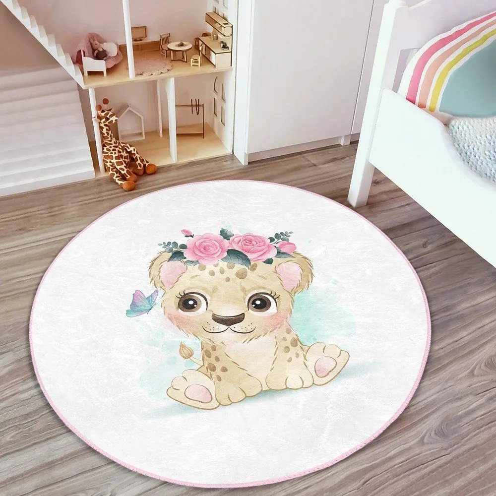 Бял детски килим ø 100 cm Comfort - Mila Home