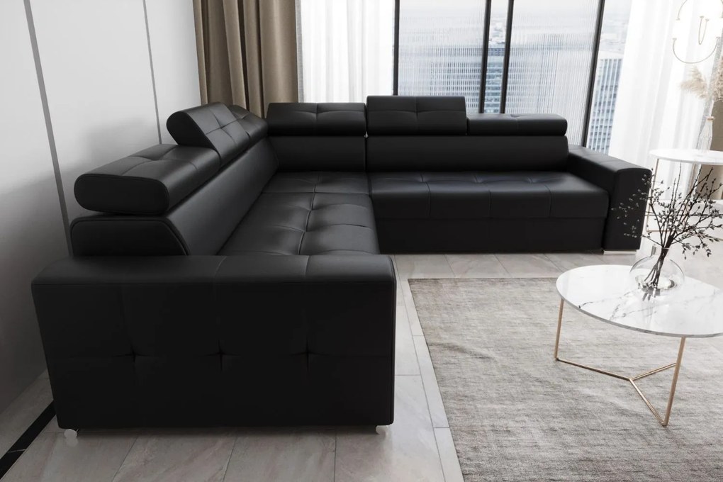 Ъглов диван April Plus Eco LTHR-Mauro-Ляв