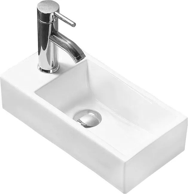 Mexen Inez дясна върху плот мивка 45 x 25 см, бяла - 21434500R