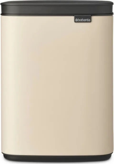 Кош за боклук Brabantia Bo Small 1008865, 4 л, Плавно и безшумно отваряне, Противоплъзгаща основа, Бежов