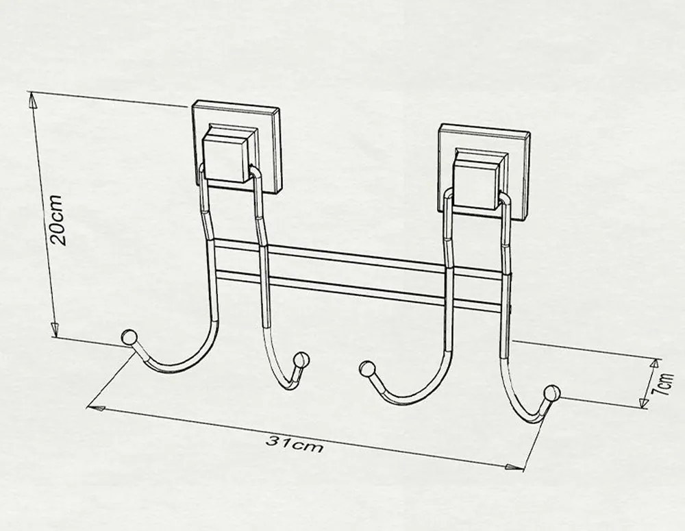 закачалка за баня TEKNO TEL EF-252 , четворка