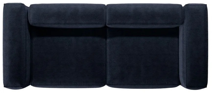 Тъмносин диван от рипсено кадифе 264 cm Bergano – Cosmopolitan Design