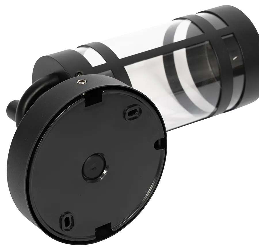 Външна стенна лампа черна IP44 с датчик за здрач - Ruben