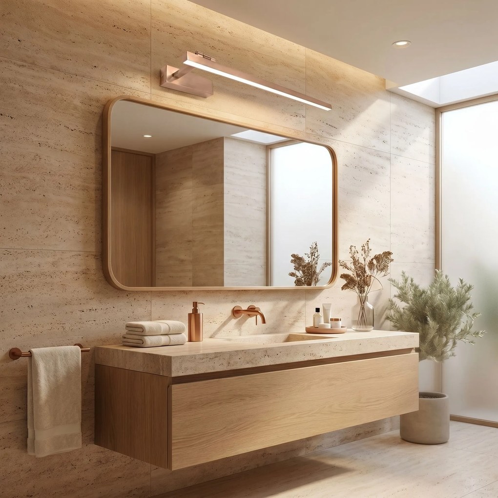 LED аплик за баня SWE038-1W 60cm BRUSH COPPER