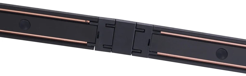 Модерна релсова система за осветление с 8 черни прожектора 1-фазов - Magnetic Lance