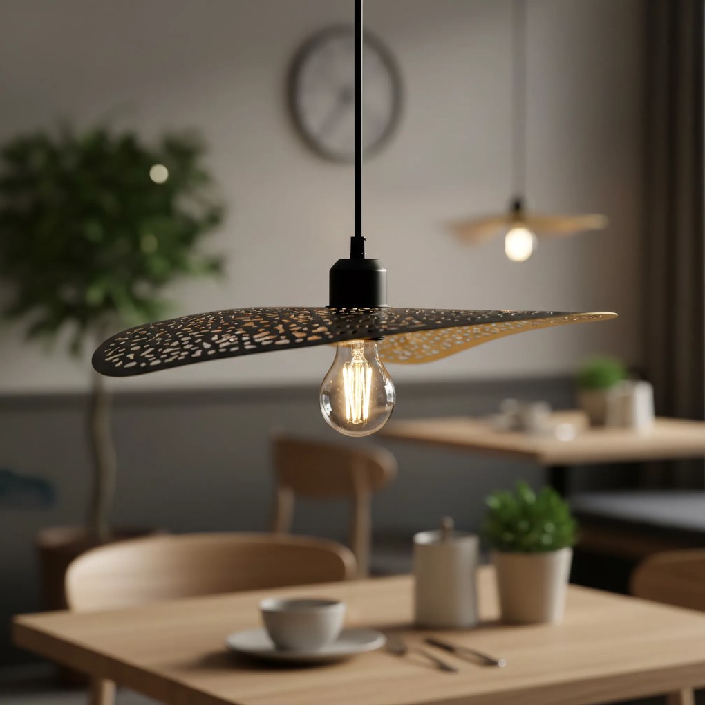 Плафон APP1468-1CP BLACK/OLD GOLD